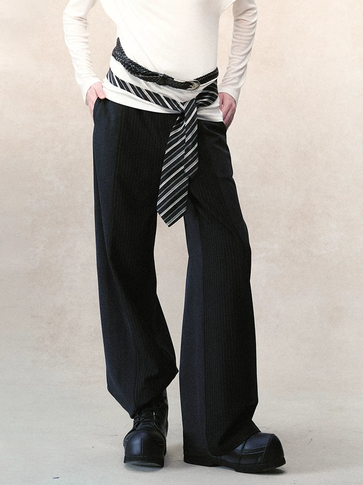 コントラストストライプ ワイドスラックス styling 13