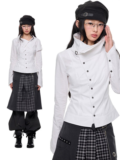 アシンメトリーフロント クロップドジャケット product image 3