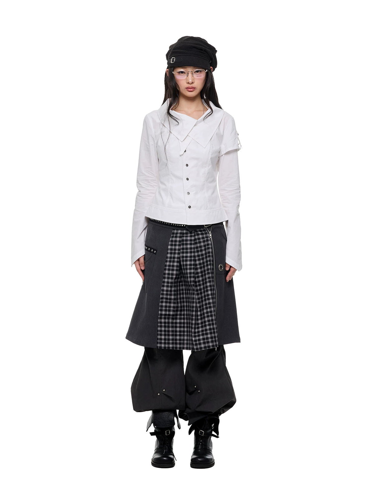 アシンメトリーフロント クロップドジャケット product image 5