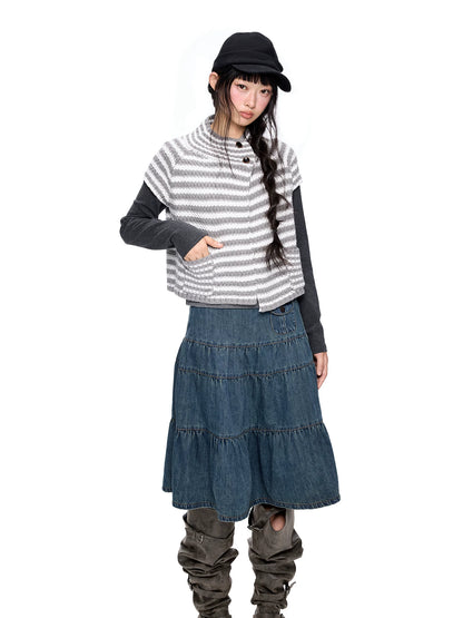 ストライプコントラスト ハーフタートルニット product image 4