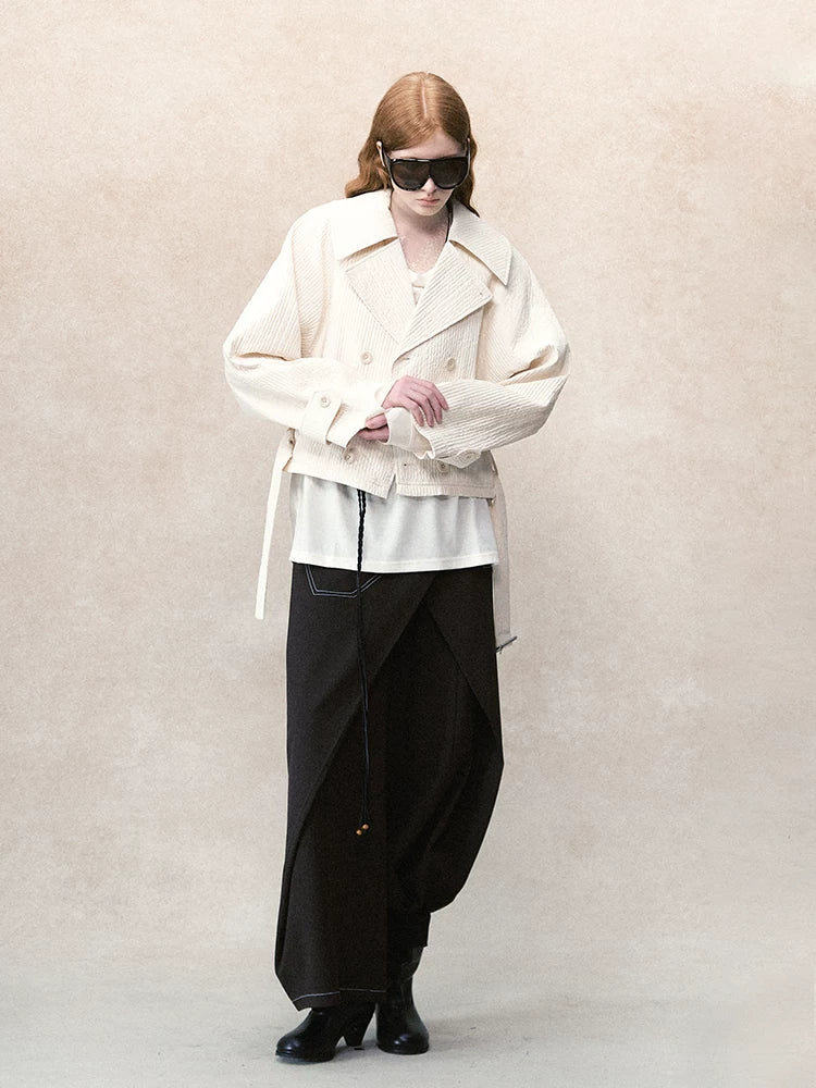デタッチャブルプリーツ 2WAYトレンチコート styling 8