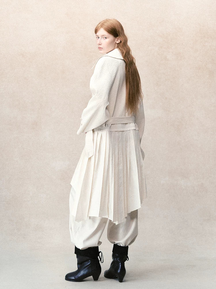 デタッチャブルプリーツ 2WAYトレンチコート styling 9