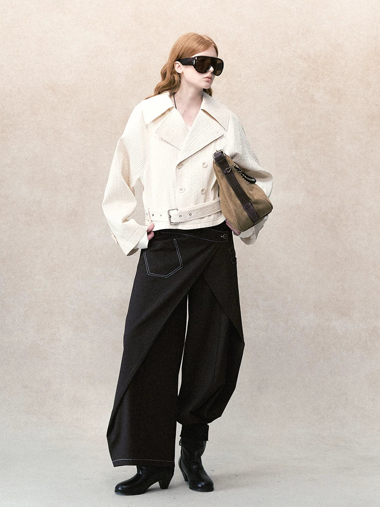 デタッチャブルプリーツ 2WAYトレンチコート styling 11