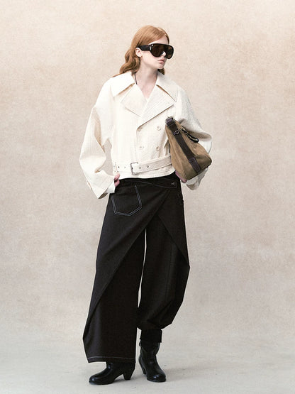 デタッチャブルプリーツ 2WAYトレンチコート styling 11