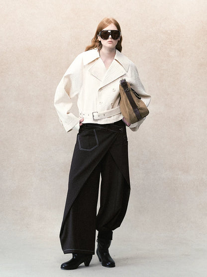 デタッチャブルプリーツ 2WAYトレンチコート styling 13