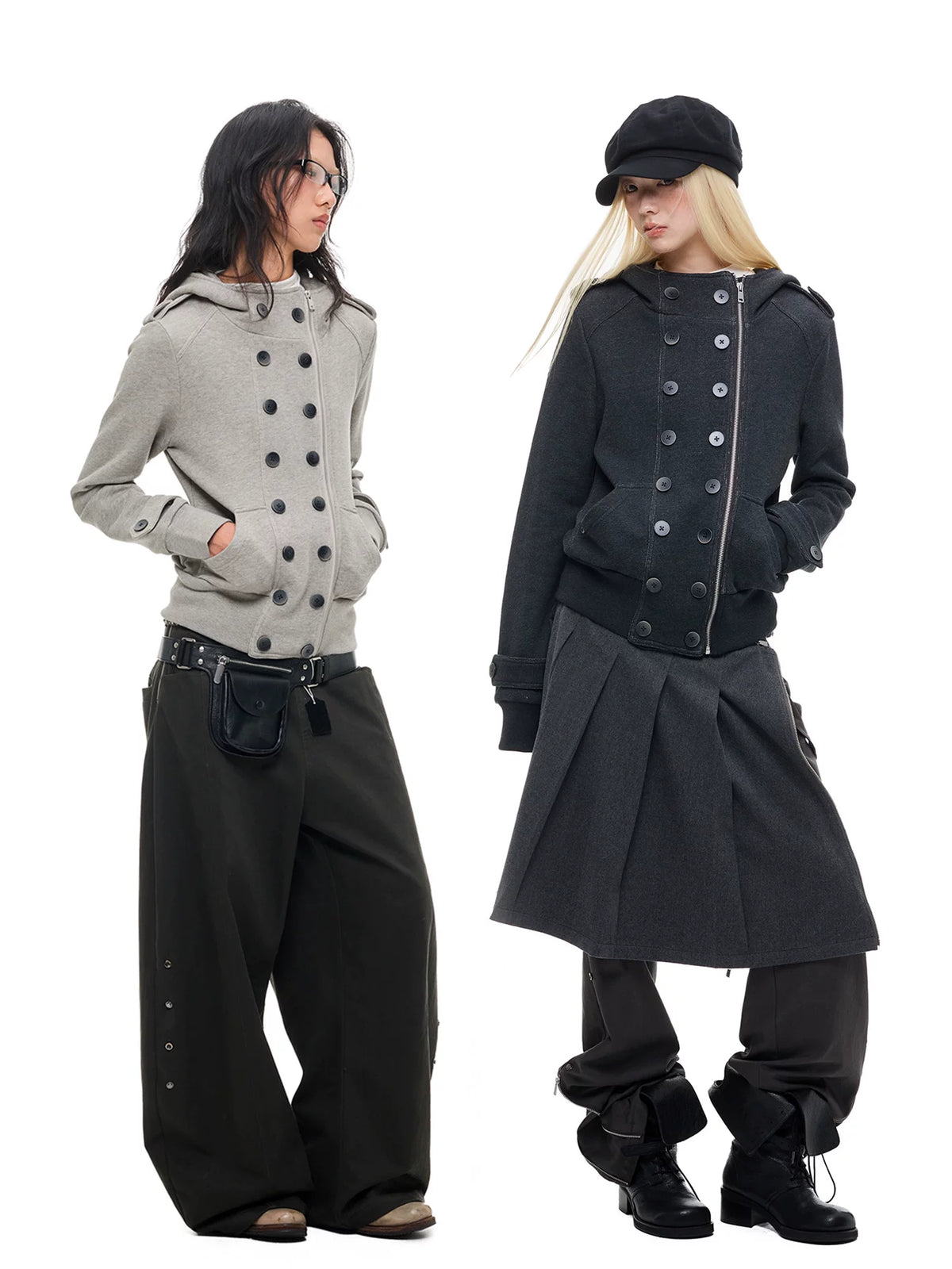 マルチボタン フーデッドクロップドジャケット product image 4