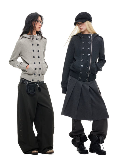 マルチボタン フーデッドクロップドジャケット product image 4