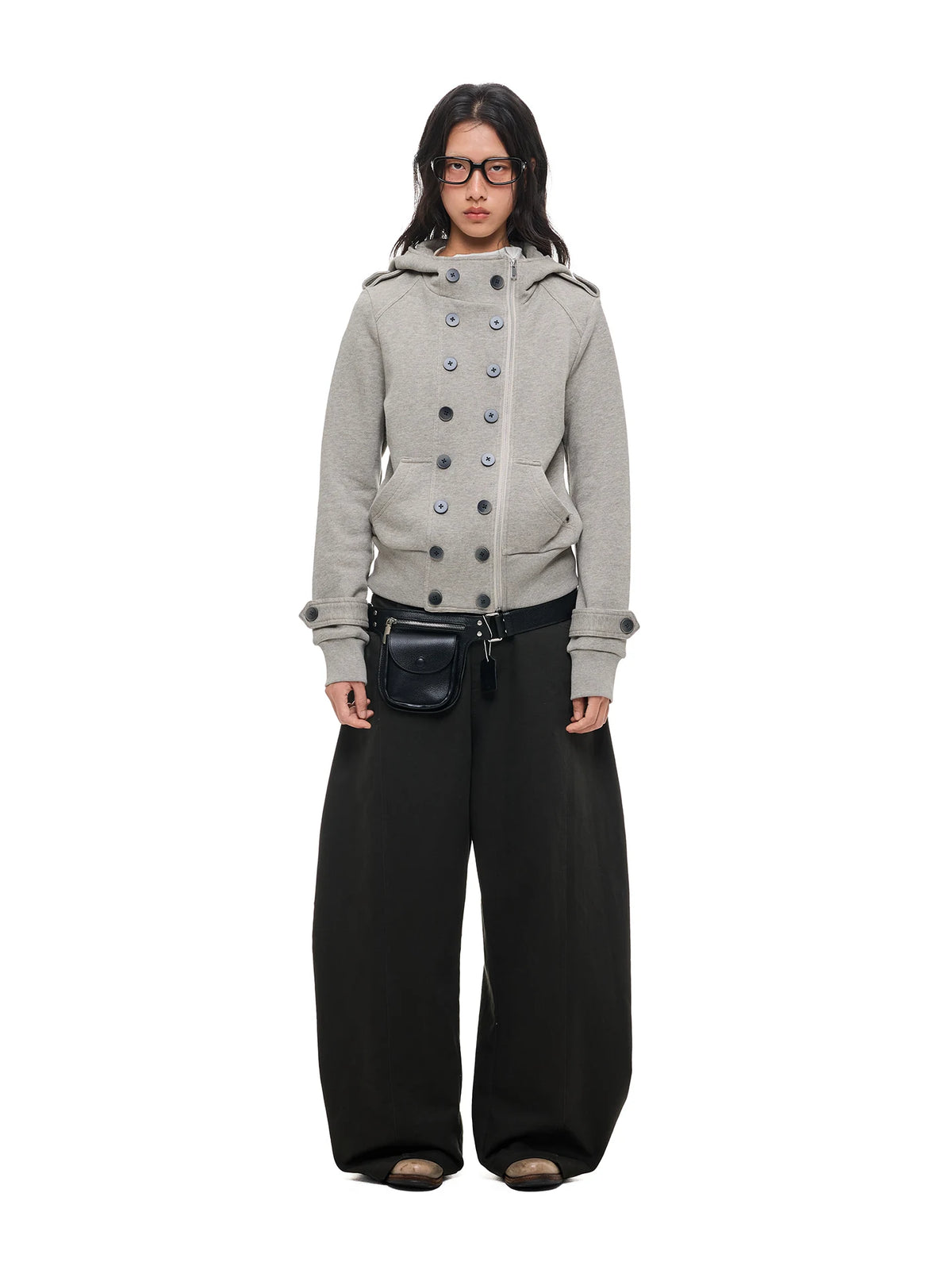 マルチボタン フーデッドクロップドジャケット product image 5