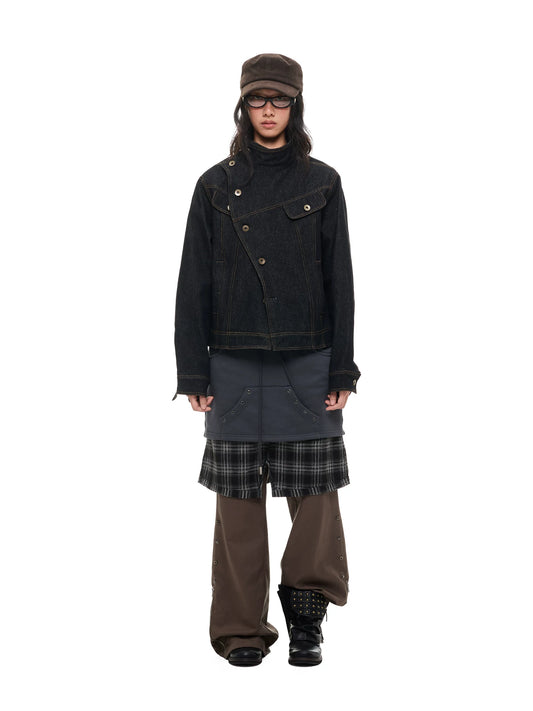 チェックレイヤード ドローストリングスカート product image 6