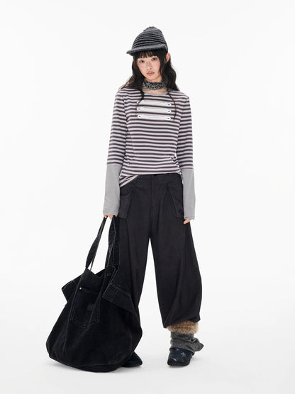 ナポレオンストライプ コントラストロングスリーブTシャツ product image 4