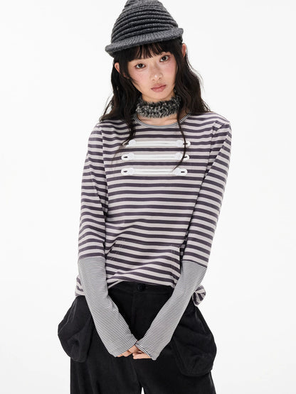 ナポレオンストライプ コントラストロングスリーブTシャツ product image 5