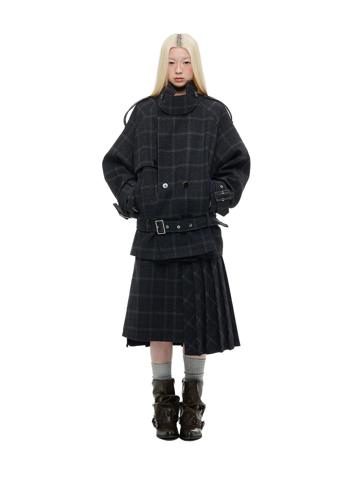 チェック オーバーサイズモーターサイクルジャケット product image 3