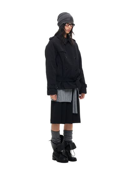 ダブルブレスト ベルテッドショートコート product image 4