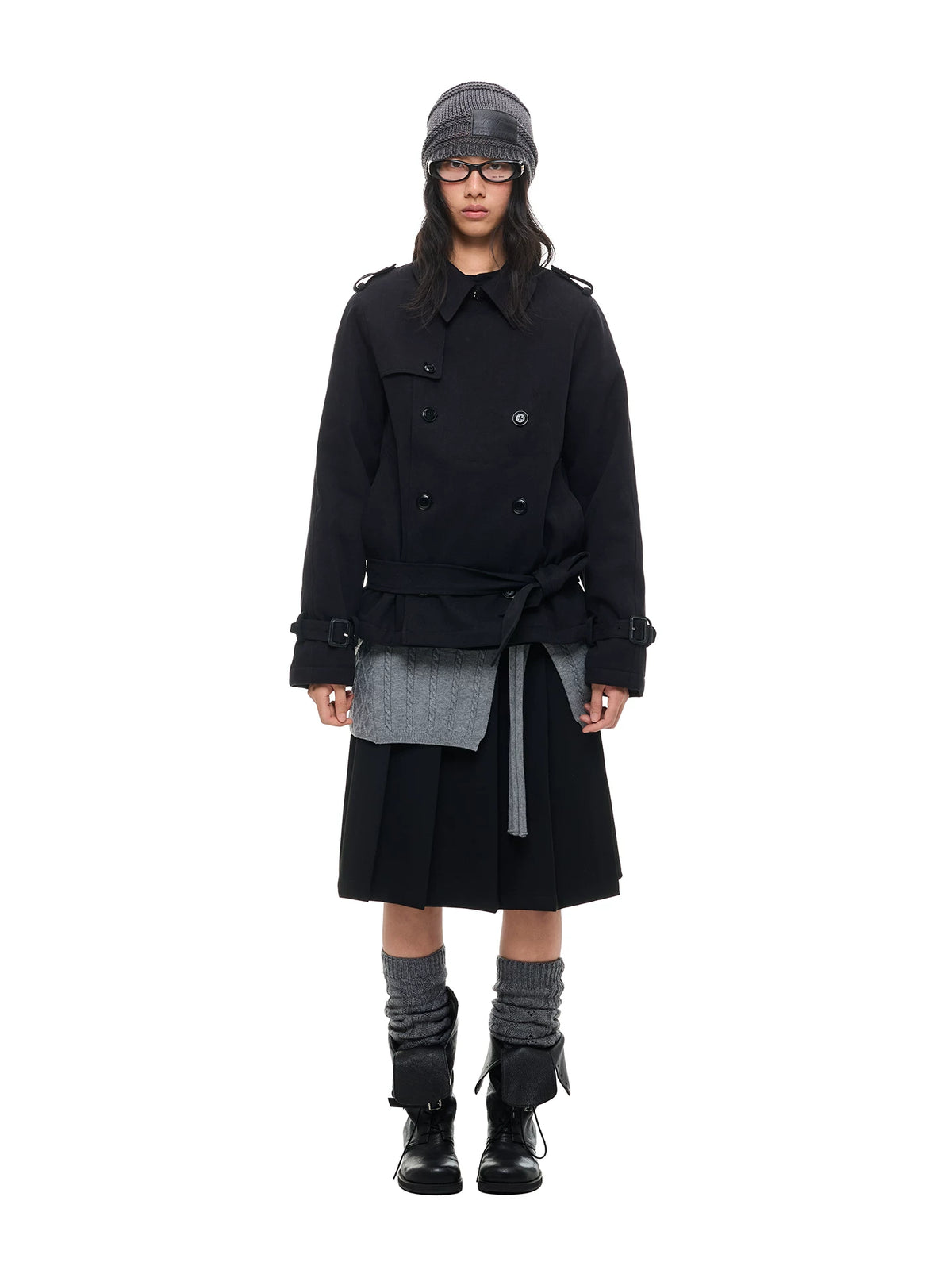 ダブルブレスト ベルテッドショートコート product image 5