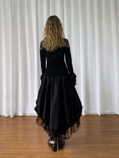レースレイヤード アシンメトリースカート styling 7