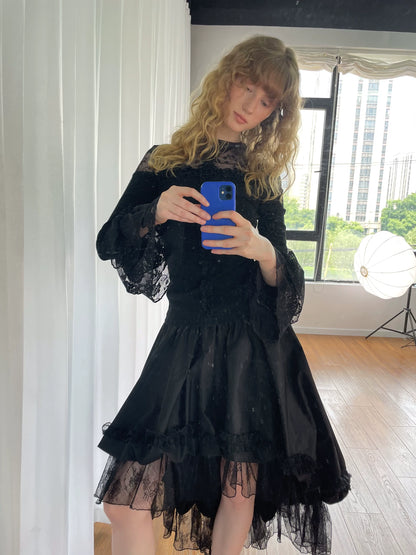 レースレイヤード アシンメトリースカート styling 14