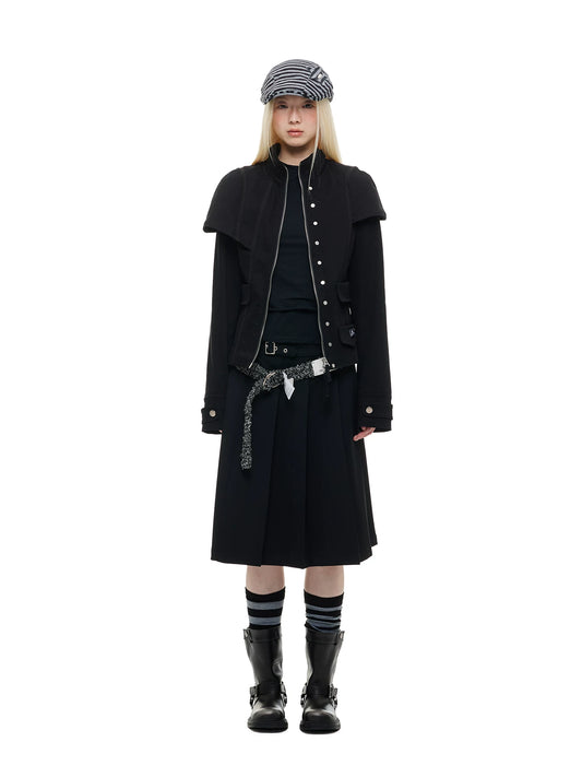 ショールカラー ジップクロップドジャケット product image 3
