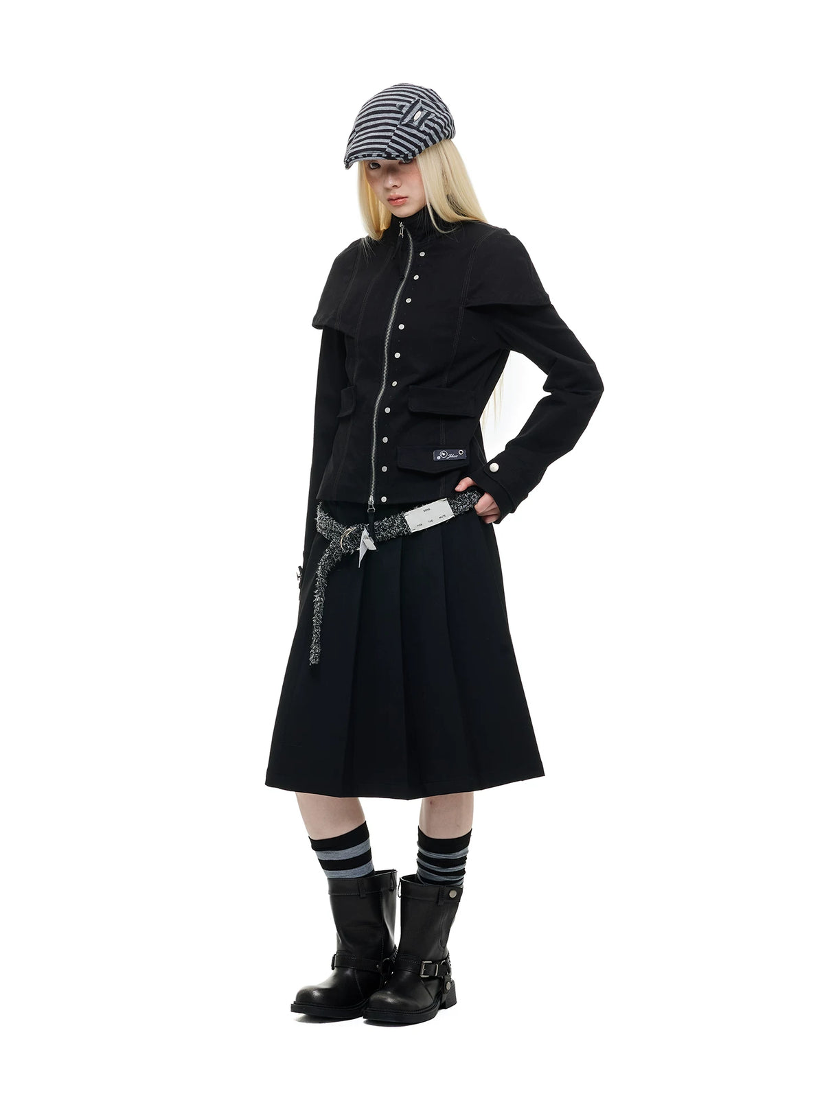 ショールカラー ジップクロップドジャケット product image 5
