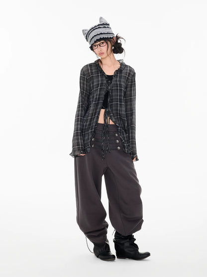 チェックレース ロングスリーブブラウス product image 6