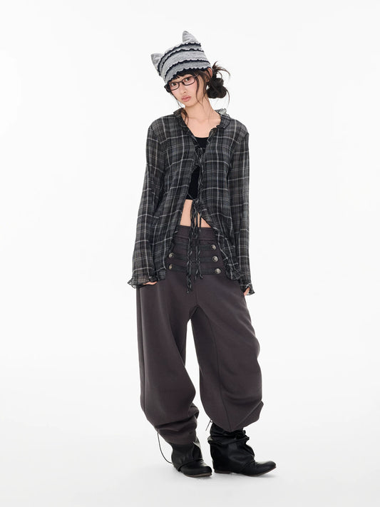 チェックレース ロングスリーブブラウス product image 6