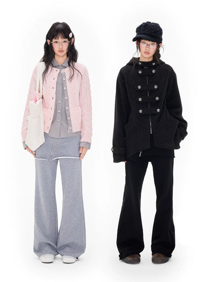取り外しスカート付き フレアパンツ 着用イメージ 3