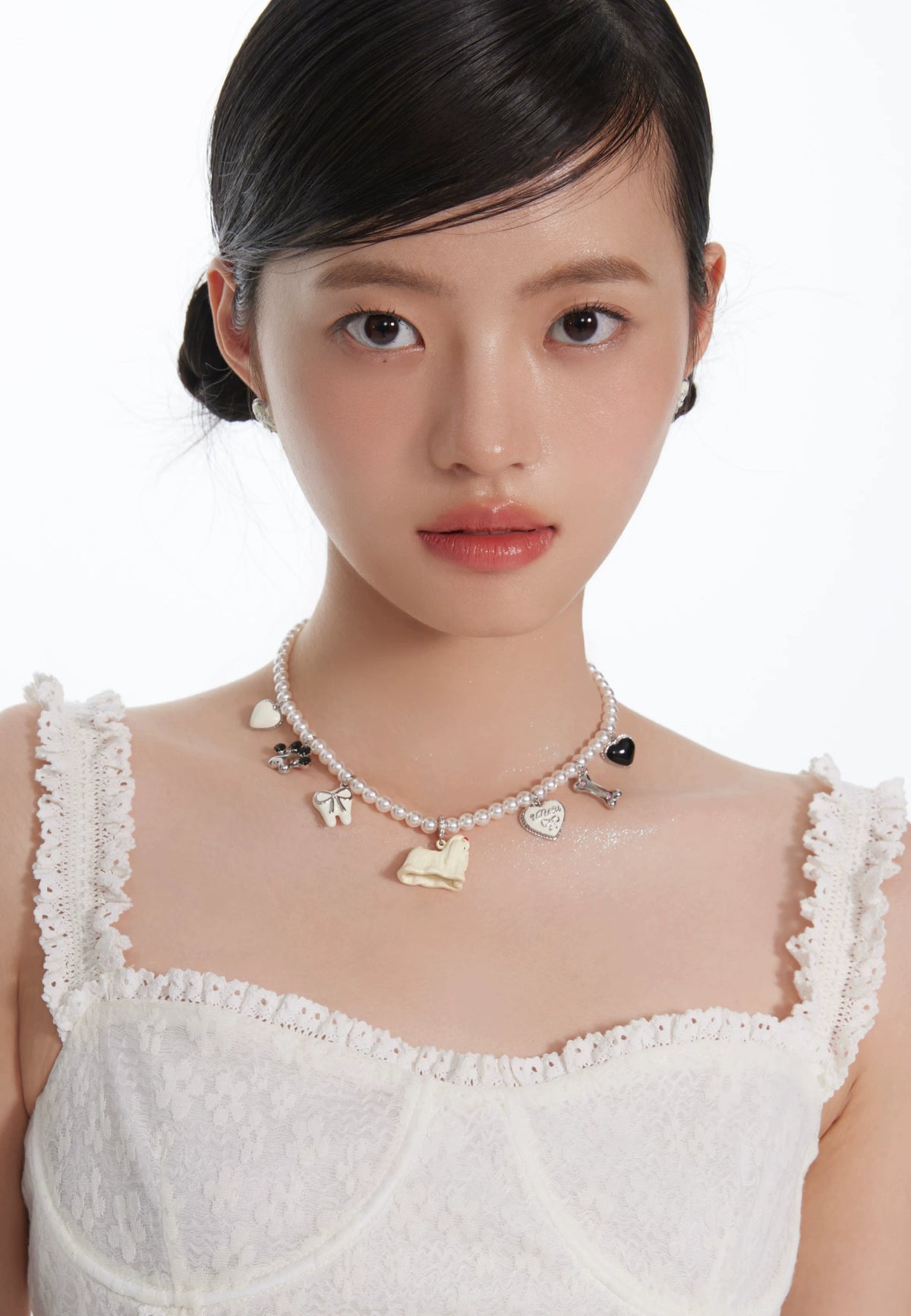 ドッグハート パールチャームネックレス detail 8