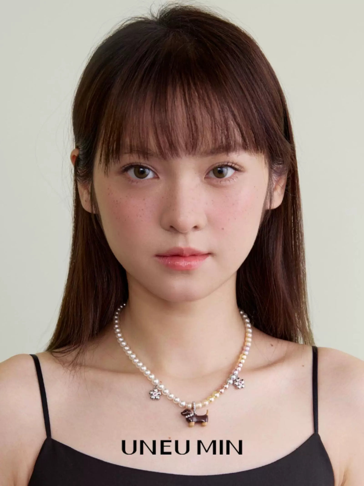 ダックスフンド パールペンダントネックレス styling 4