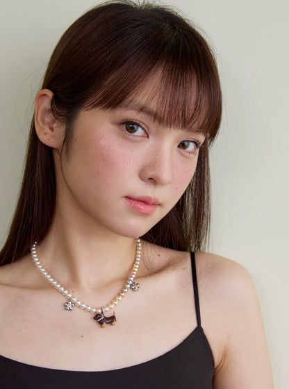 ダックスフンド パールペンダントネックレス detail 9