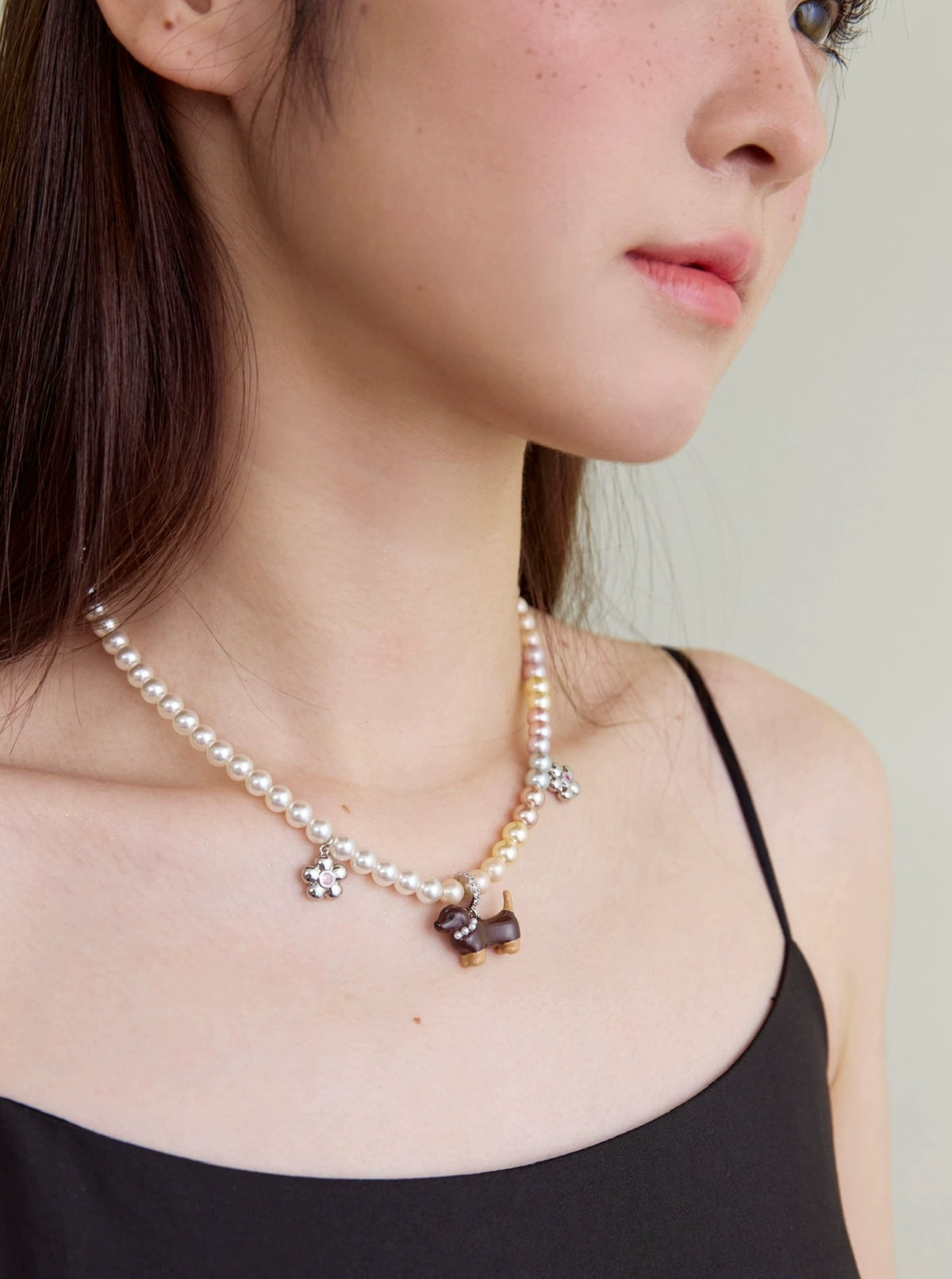 ダックスフンド パールペンダントネックレス detail 13