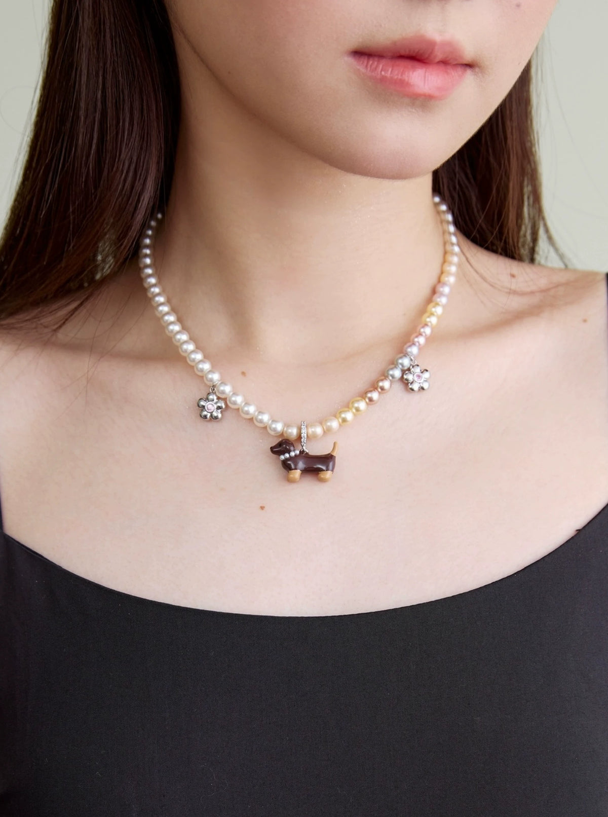 ダックスフンド パールペンダントネックレス detail 14