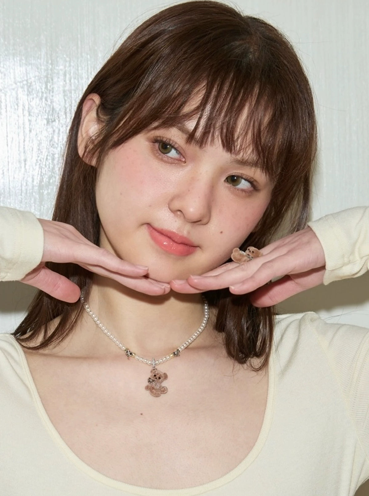 フロッキーベア パールペンダントネックレス detail 8