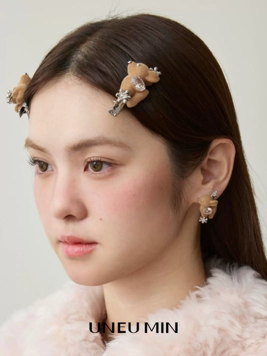 フロッキーディア スノーフレークピアス styling 1