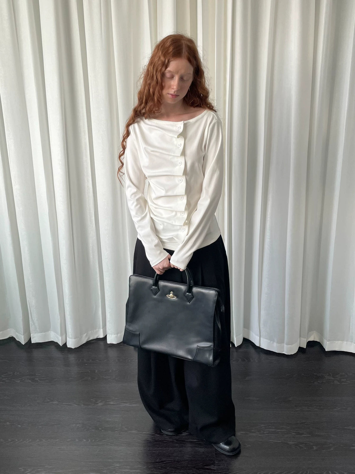 ギャザーシャーリング ロングスリーブトップス styling 9