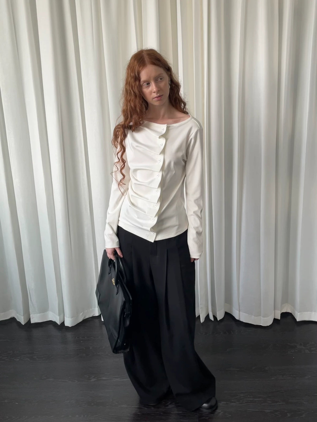 ギャザーシャーリング ロングスリーブトップス styling 12