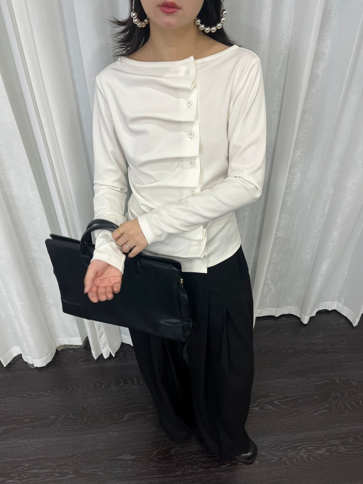 ギャザーシャーリング ロングスリーブトップス styling 14