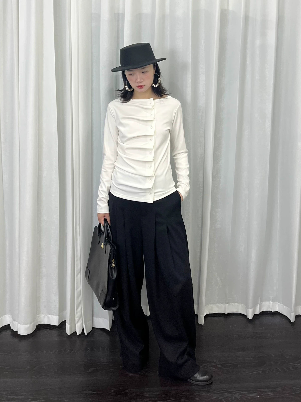 ギャザーシャーリング ロングスリーブトップス styling 18