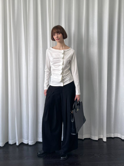 ギャザーシャーリング ロングスリーブトップス styling 19