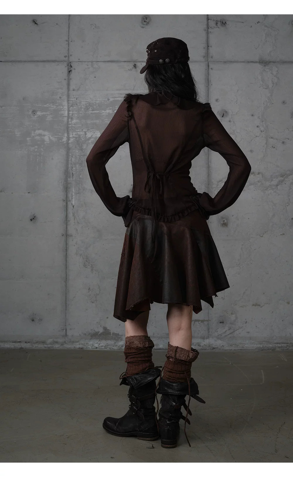 ゴールドフリルレース スタンドカラーシャツ styling 28