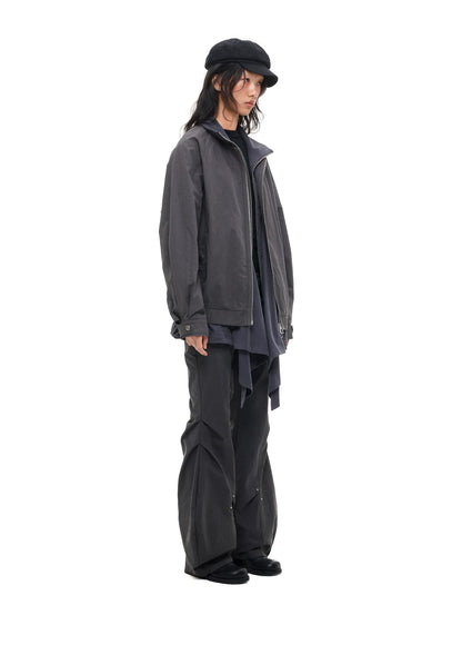 配色レイヤード ジャケット｜DARK GREY｜記載の商品単体