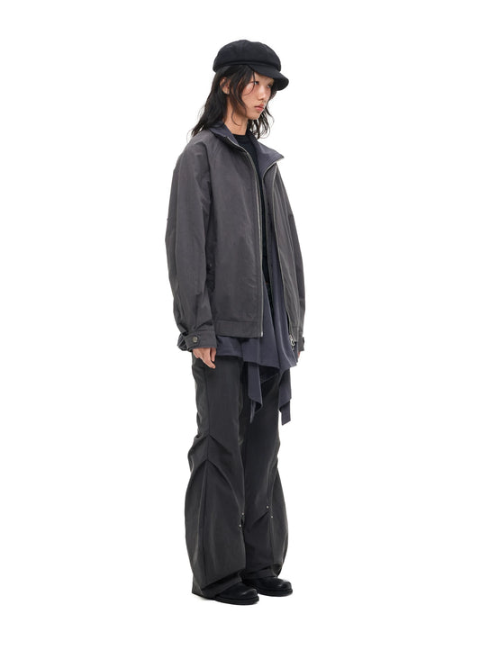 配色レイヤード ジャケット｜DARK GREY｜記載の商品単体
