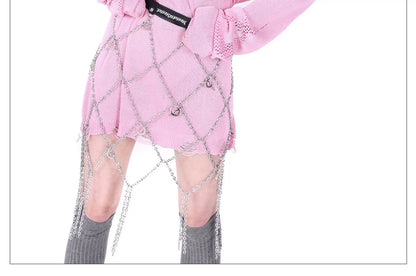 メタルチェーン ウエストベルト｜PINKSPINK｜着用・ディテール 4